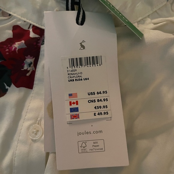 Joules Floral Blouse - Rosamund - Size 4 - Picture 3 of 3